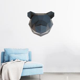 Wall decal origami 3D black bear